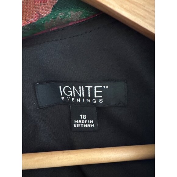 Ignite Evenings Womens Sleeveless Floral Jacquard  Midi Dress size 18 new $149 - Picture 8 of 9